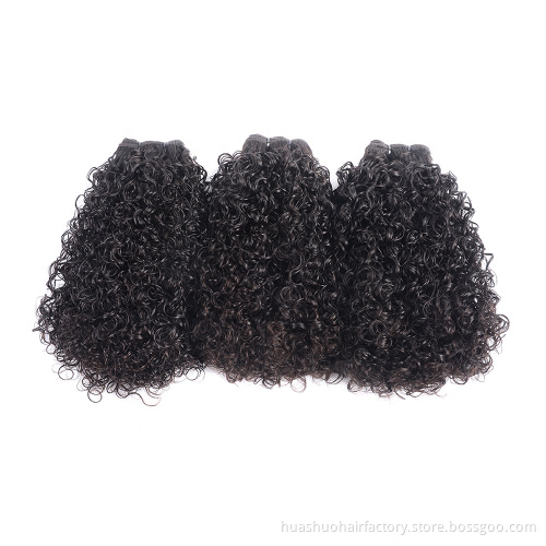 No Shedding And No Tangle Double Drawn Virgin Fumi Fancy Curl 100% Peruvian Virgin Hair Extension Human Hair